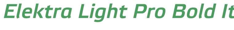 Elektra Light Pro Bold Italic